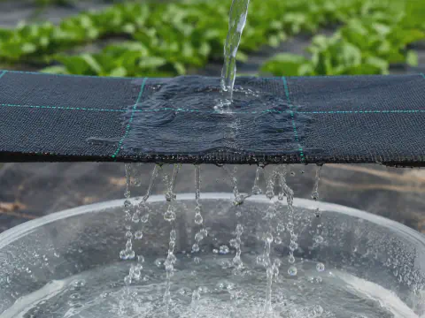 Water permeable PP woven ground cover fabric for agricultural soil protection