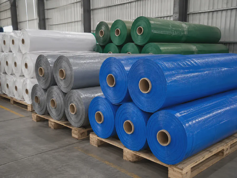 PP and PE woven construction site cover rolls for temporary outdoor protection