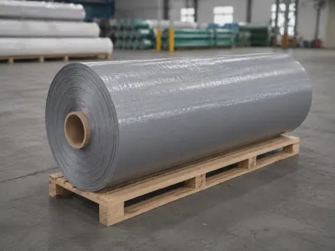 Silver gray laminated construction cover fabric roll for building material protection