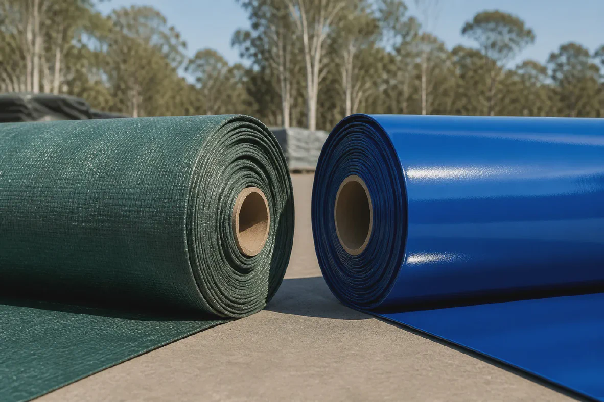 PE laminated woven roll compared with PVC coated roll