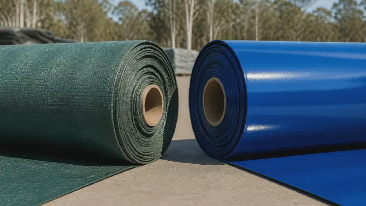 PE laminated woven roll compared with PVC coated roll