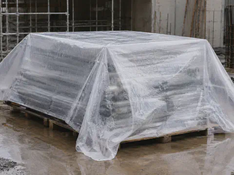 Clear transparent PE woven cover roll used for visible material protection
