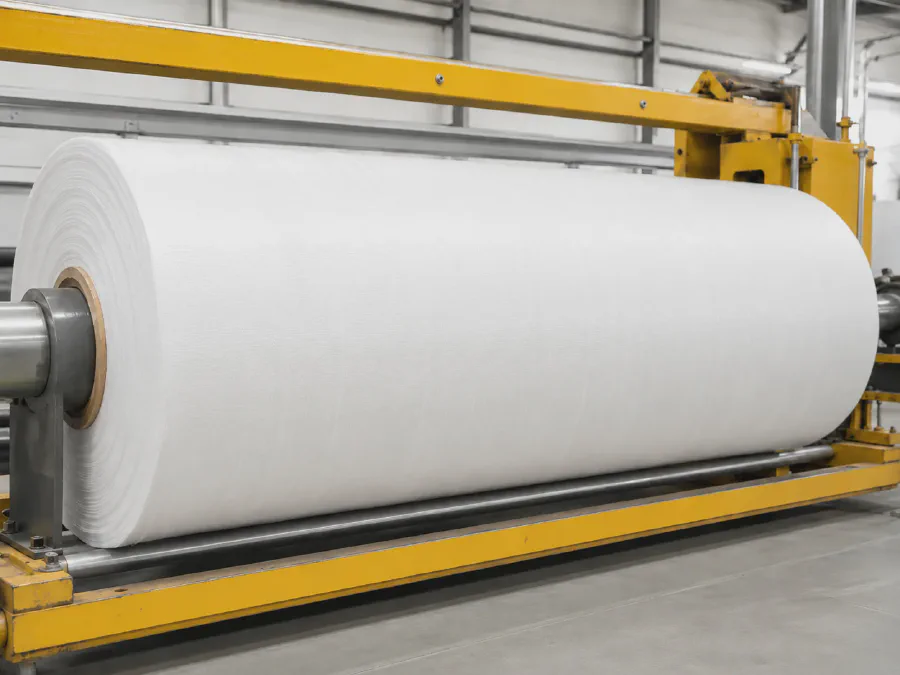 White PP/PE Woven Roll