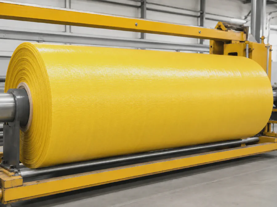 Yellow PP Woven Fabric Roll